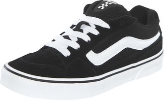 Vans Sneaker VANS Caldrone, Damen, Gr. 36,5, schwarz, wei&szlig;, Leder, Schuhe Sneaker