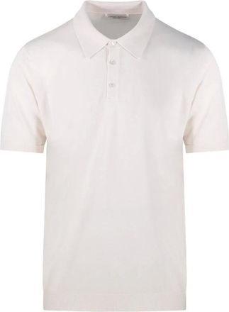 Roberto Collina Polo Shirts, male, Beige, Size: XL Short Sleeve Polo