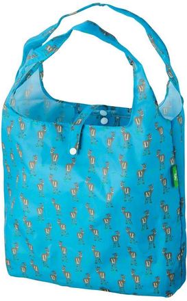 Eco Chic Lightweight Foldable Reusable Shopping Bag Water Resistant Tote Bag (Deer Blue)