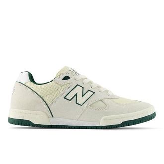 New Balance Unisex NB Numeric Tom Knox 600 in Bianca/Verde, Pelle Scamosciata/Rete, Taglia 40.5