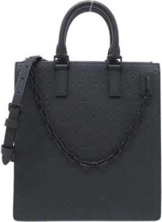 Louis Vuitton Vintage, unisex, Zwart, ONE Size, Leer, Pre-owned Vintage Tote Bag