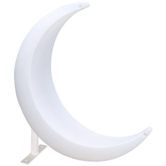 Majestic Sedia a Mezzaluna Luminosa Hammy, Metallo, Plastica, Bianco, 138x40x104,5 cm