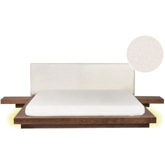 Beliani Beliani - Letto in Legno Chiaro Stile Giapponese con Rete a Doghe 180 x 200 cm Zen
