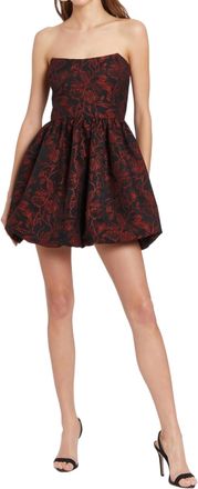 Amanda Uprichard Addison Dress In Red/black