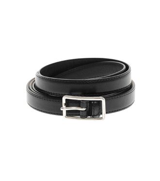 Alexander McQueen Black Solid Buckle Belt