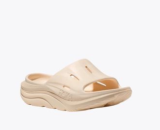 Hoka One One Mens Hoka One One ORA Recovery Slide 3 1135061-VLV Sandals US 6 Beige APP2930
