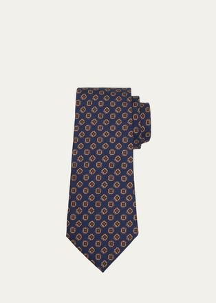 Polo Ralph Lauren Mens Geometric Jacquard Silk Tie