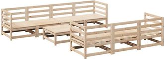 vidaXL 8 Piece Garden Sofa Set Solid Wood Pine vidaXL