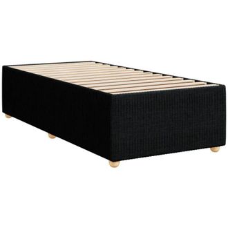 vidaXL Estructura De Cama Sin Colch&oacute;n Tela Negro 90x190 Cm Vidaxl