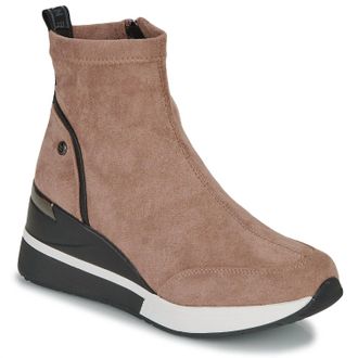 Xti Womens Wedge Ankle Booties In Light Brown