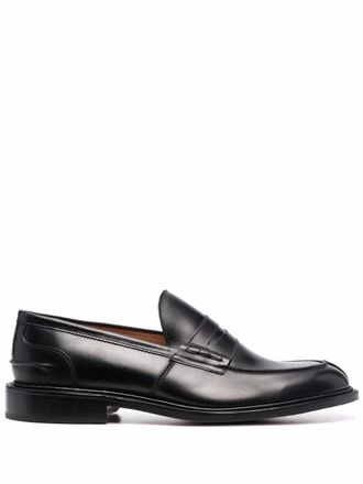 Trickers slip-on leather loafers - men - Calf Leather/Calf Leather/Calf Leather - 6 - Black