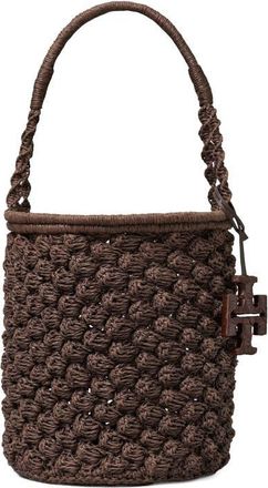 Tory Burch Ella Crochet Handbag in Dark Cocoa at Nordstrom