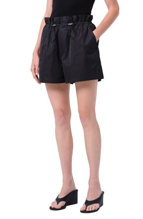 A Gold E Lydia Toggle Waist Cotton Blend Shorts in Black at Nordstrom, Size X-Large