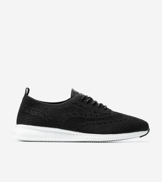 Cole Haan Womens 2.ZER&Oslash;GRAND Stitchlite Wingtip Oxford Shoes - Black Size 10.5