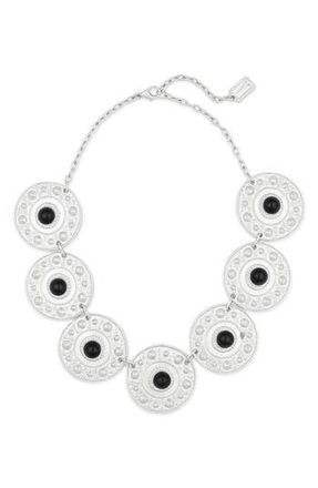 Karine Sultan Baroque Coin Statement Necklace in Silver at Nordstrom Rack