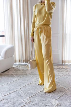 &Eacute;terne Brody Silk Pants In Butter