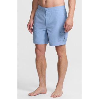 Lands End 7 Quick Dry Cargo Swim Short in Oasis Blue at Nordstrom, Size Xx-Large