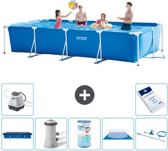 Intex Piscina Con Estructura Rectangular - 450x220x84 Cm - 7-piezas S30268
