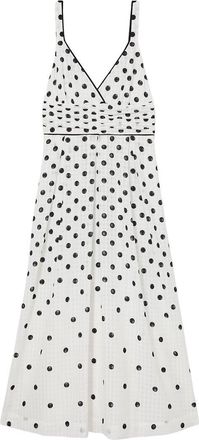 Reiss Dottie Polka Dot Midi Dress