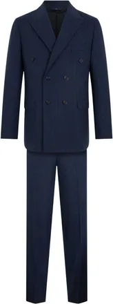 Brooks Brothers Abito Doppio Petto Rigato - - Suits - Uomo - Blu - XL