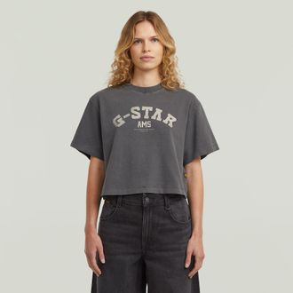 G-Star Washed Boxy T-Shirt - Zwart - Dames