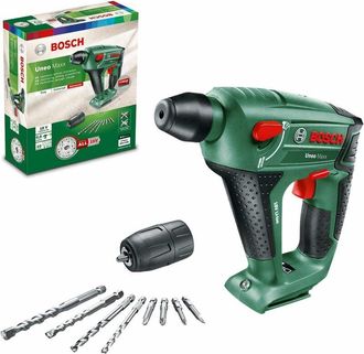 Bosch Martillo Perforador A Bater&iacute;a Uneo Maxx (sin Bater&iacute;a, Sistema De 18 V, &Oslash; De Taladro En Hormig&oacute;n 10 Mm)