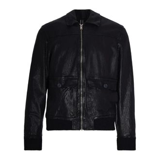 DFour Leather Jackets, male, Black, Size: L Leather Jackets