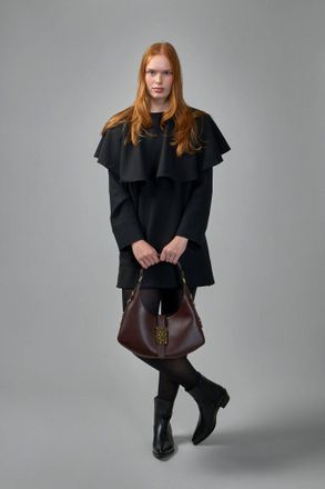 Ganni Light Twill Suiting Circle Collar Mini Dress