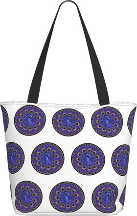 AOOEDM Beautiful Peacock Of Purple Colorfully Ladies Shopping Bag 13x11x7in.The Perfect ValentineS Day Gift.It Is The Best ValentineS Day Gift For Mom, Daugh