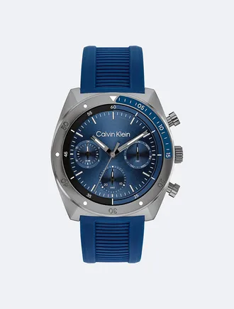 Calvin Klein Mens Multifunction Link Bracelet Watch - Blue - OS