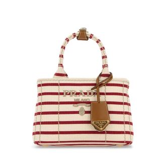 Prada Embroidered Canvas Mini Handbag