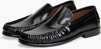 Tommy Hilfiger Mens Shiny Leather Loafer - Black - US 11.5 / EU 45