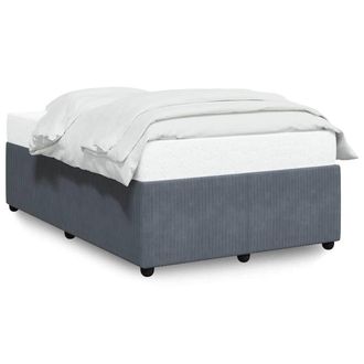 Berkfield Home Bed Frame without Mattress Dark Grey Double Velvet