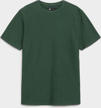 Le 31 Mens Herringbone-textured T-shirt