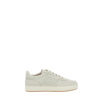 Hogan H668 Allacciato H Banda - Heren - Sneakers - Wit - 43 1/2 EU - Leer - Schoenen