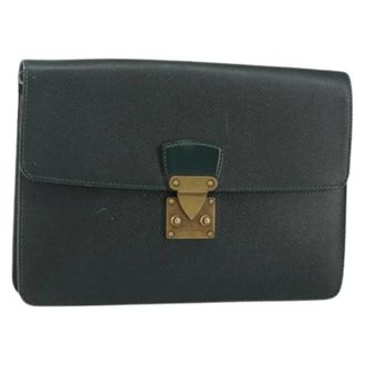 Louis Vuitton Clutch Vintage in Pelle Pre-owned - - Pre-owned - Donna - Verde - ONE SIZE