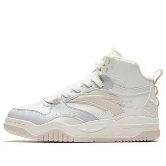 Anta High Top Skateboarding Shoes White Beige Blue 922348903-1