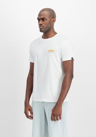 Alpha Industries T-Shirt ALPHA INDUSTRIES Puff Print Logo Backprint T-Shirt, Herren, Gr. XXL, weiss (wei&szlig;), Obermaterial: 100% Baumwolle, Shirts T-Shirt
