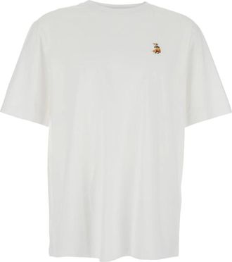 Maison Kitsun&eacute; Dreaming Fox Comfort T-shirt - Heren - T-shirts - Wit - L - Katoen - Tops