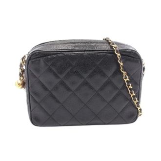 Chanel Pre-owned Matelasse Caviar Shoulder Bag - Dames - Pre-owned - Zwart - Maat: ONE Size Leer