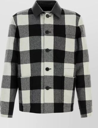 Givenchy wool embroidered shirt jacket