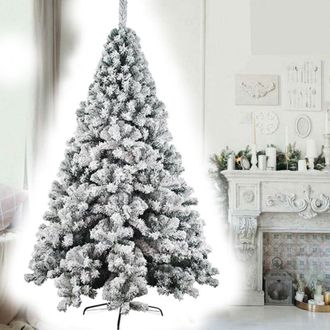 Trade Shop Albero Di Natale Innevato 150 Cm Nataluna Super Folto Effetto Neve Modello Aspen - - Trade Shop Traesio