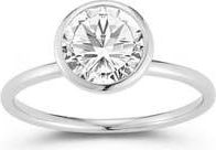 Glaze Jewelry Round Moissanite Solitaire Ring in Silver at Nordstrom Rack, Size 9