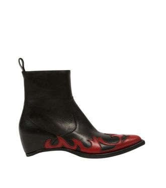 Maison Margiela Black Graphic Flames Boots