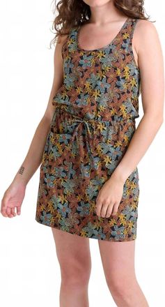 Toad & Co Livvy Sleeveless Mini Dress In Black Floral Dot Print