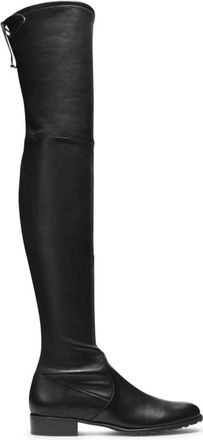 Stuart Weitzman Laagland - Dames - Over de knie laarzen - Zwart - 35 1/2 EU - Leer - Schoenen