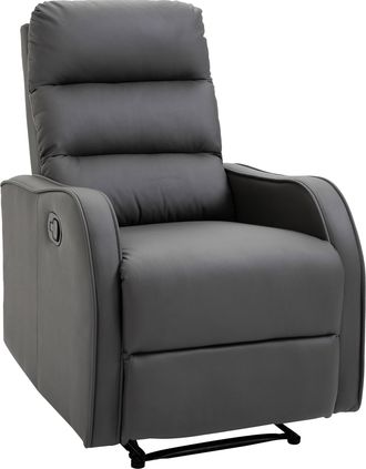 HOMCOM Homcom - Sill&oacute;n Relax Con Reclinaci&oacute;n Manual Hasta 160&deg;con Reposapi&eacute;s Retr&aacute;ctil Pu