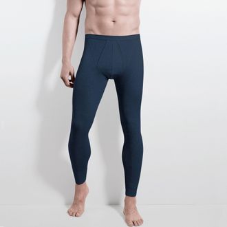 Isa Lange Unterhose ISA BODYWEAR Lange Unterhose mit Eingriff, Herren, Gr. 4XL, marine, Obermaterial: 100% Baumwolle CO., Unterhosen Lange Unterhose