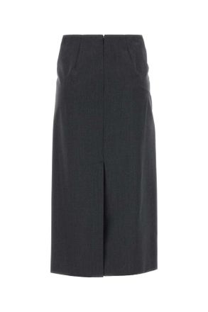Jil Sander Virgin Wool Blend Skirt - Gray