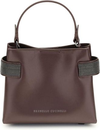 Brunello Cucinelli Bordeaux Leather Womens Handbag